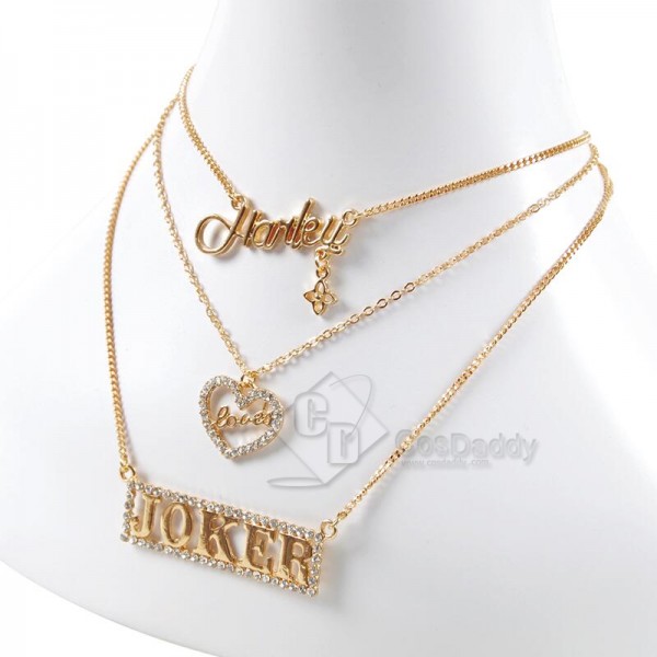 CosDaddy Suicide Squad Harley Quinn Sexy Sequin Shinning Mini  Golden&Silvery Necklace for Halloween&Christmas